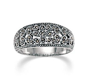 Silver and Marcasite Ring