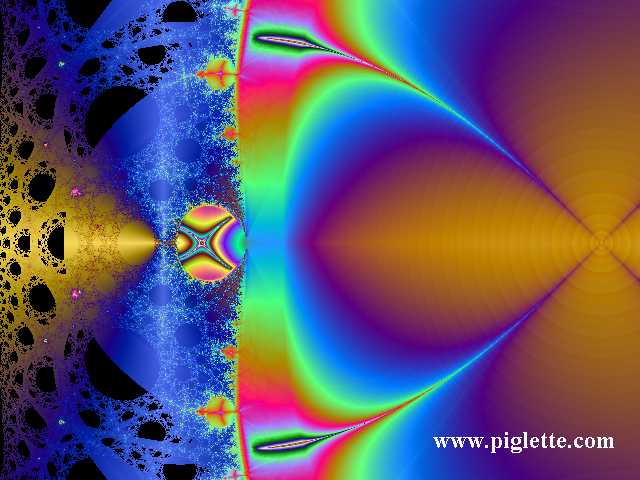 Piglette's Fractals - ' Blue Barbs ' - A Tierazon fractal.