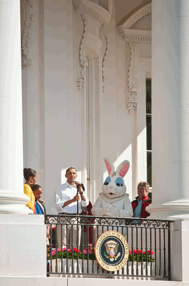 President Obama and The Easter Bunny