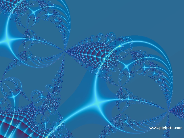 ' Blue Sparks ' fractal from Piglette -  computer produced fractals, movies and more.
