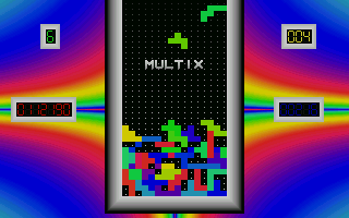 Screenshot from Multix, downloadable tetris game.