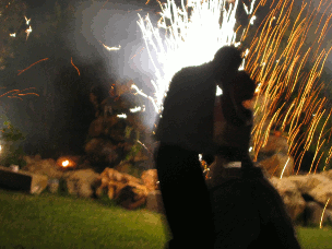 Wedding night fireworks.