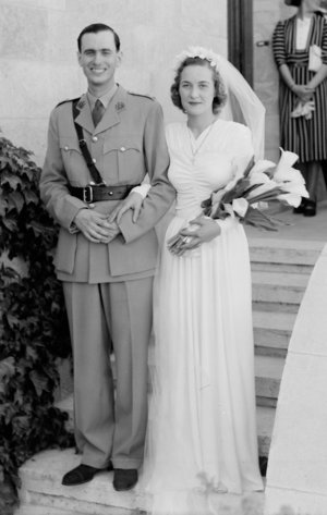 Traditional wedding with bride in classical long dress